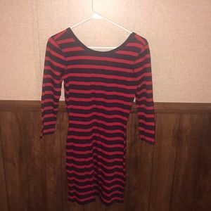 Express striped 3/4 sleeve dress WORN ONCE!